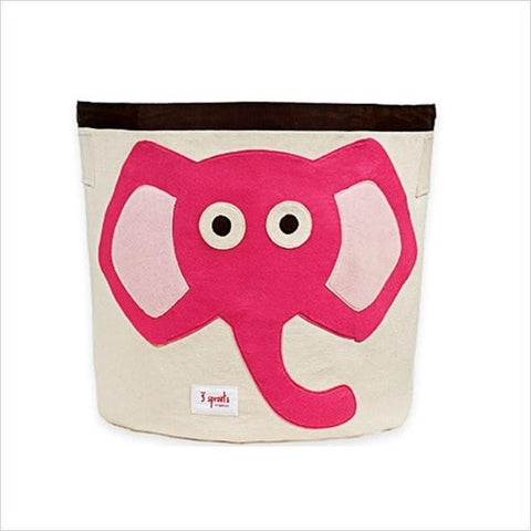 3 Sprouts Elephant Storage Bin in Pink