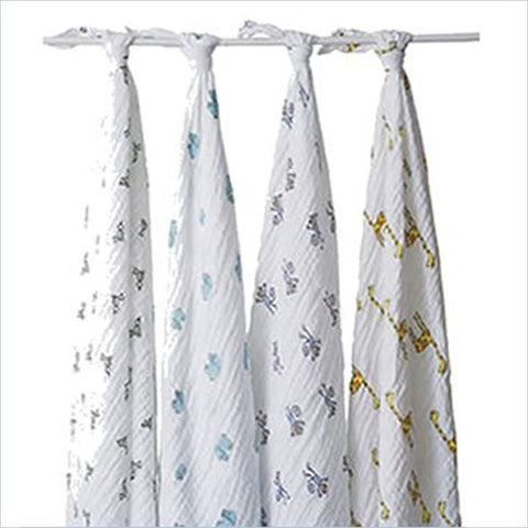 Aden and Anais Classic Swaddle 4-Pack in Jungle Jam