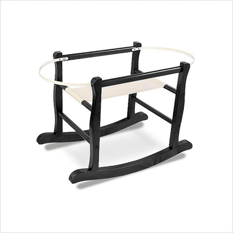 Jolly Jumper Deluxe Rocking Basket Stand in Antique Black Hardwood
