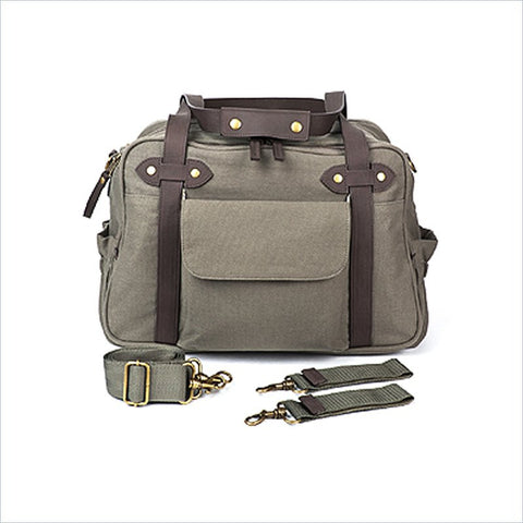 SoYoung Mother Charlie Bag in Khaki and Brown Strap