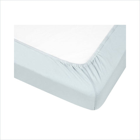 Kushies Organic Interlocked Fitted Crib Sheet in Light Blue