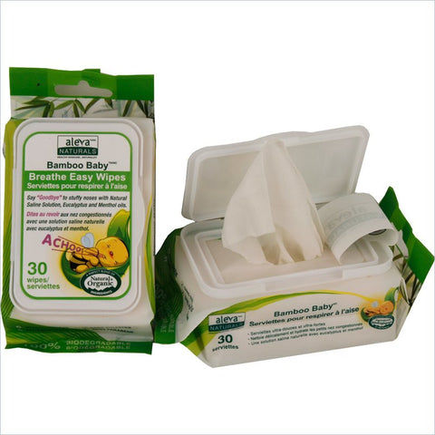 Aleva Naturals Bamboo Baby Breathe Easy Wipes