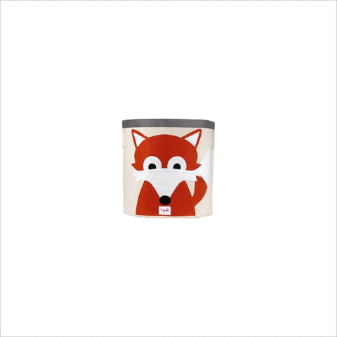 3 Sprouts Fox Storage Bin in Orange