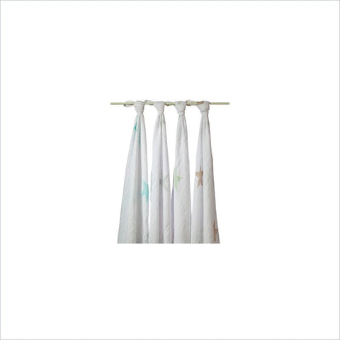 Aden + Anais Classic Swaddle 4-Pack in Super Star Scout