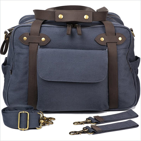 SoYoung Charlie Diaper Bag in Blue Slate