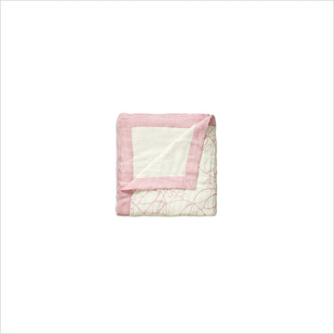 Aden and Anais Tranquility Bamboo Dream Blanket in Leafy and White
