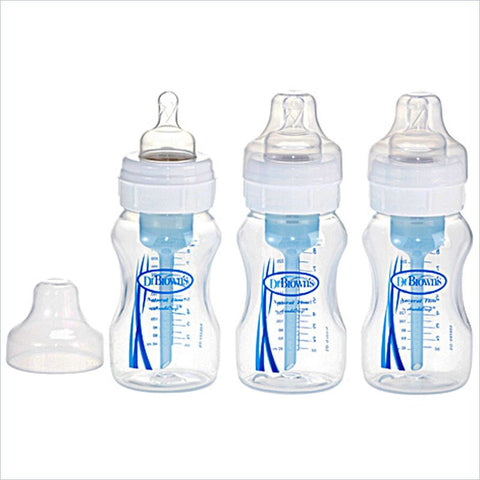 Dr. Brown's 8Oz Natural Flow Wide-Neck Baby Bottle 3 Pack