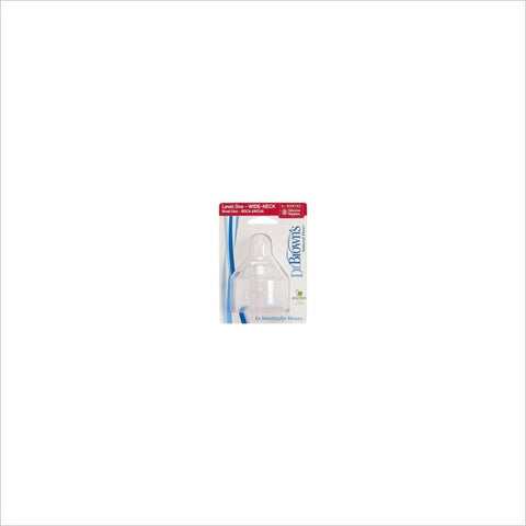 Dr. Brown's Level-1 Silicone Replacement Nipple 2 Pack Wide Neck