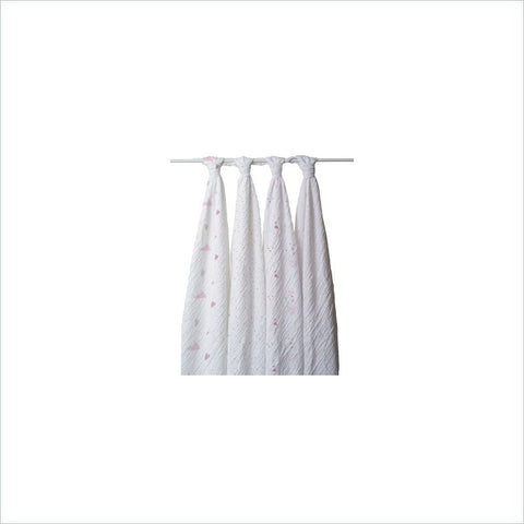 Aden and Anais 4 Pack Swaddling Wraps In Lovely