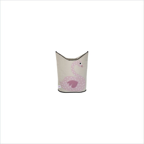 3 Sprouts Laundry Hamper in Pink Swan