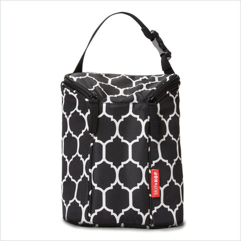 Skip Hop Grab & Go Double Bottle Bag in Onyx Tile