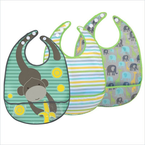 JJ Cole Bib Sets in Gray Safari