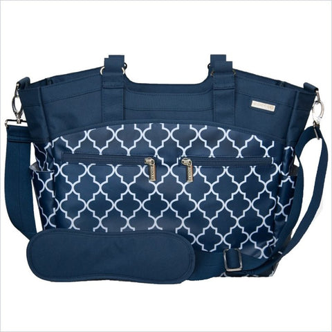 JJ Cole Camber Diaper Bag in Navy Arbor