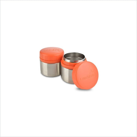 LunchBots Rounds Food Container with Orange lid (Set of 2)