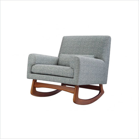 Nurseryworks Sleepytime Walnut Legs Rocker Limited Edition Wood Cut in Grey and Natural