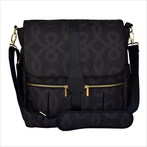 JJ Cole Backpack Diaper Bag In Black And Gold