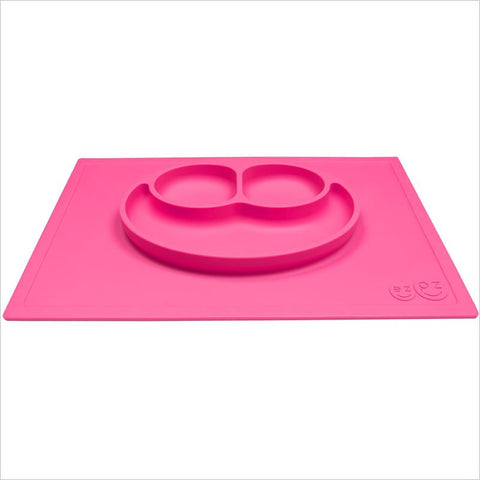 ezpz Less Mess Happy Mat Plate and Placemat in Pink