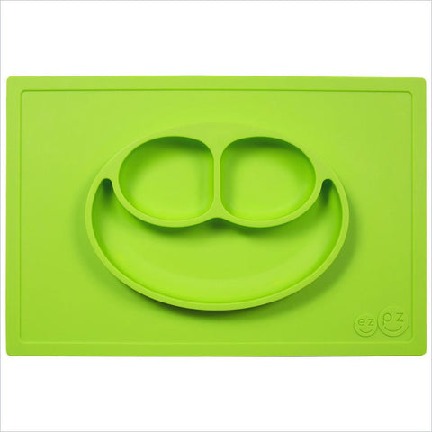 ezpz Less Mess Happy Mat Plate and Placemat in Lime