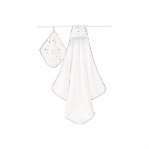 Aden + Anais Classic Hooded Towel and Washcloth Set in Twinkle