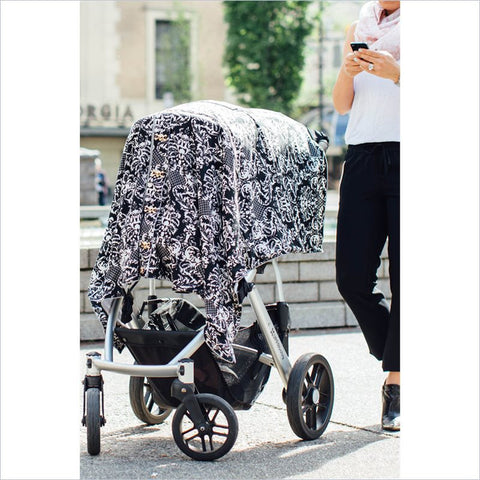 Little Dream Bird Stroller Cover in Paisley Night
