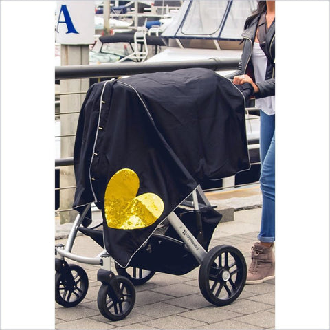 Little Dream Bird Stroller Cover in Heart of Gold