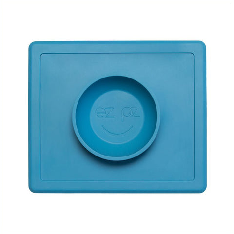 ezpz Less Mess Happy Bowl and Placemat in Blue