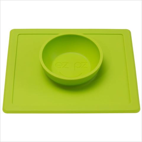 ezpz Happy Bowl and Placemat in Lime