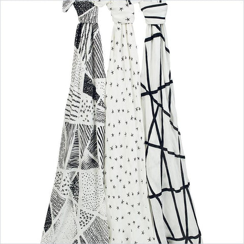Aden + Anais Swaddle in Midnight (Set of 3)