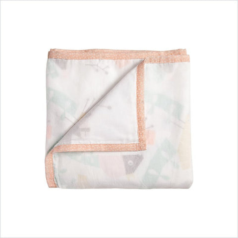 Nurseryworks Menagerie 3-Layer Organic Muslin Blanket in Canopy