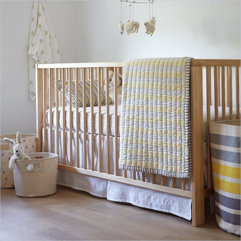 Pehr Designs Crib Skirt White
