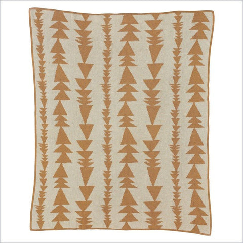 Living Textiles Organic Arrows Knitted Blanket