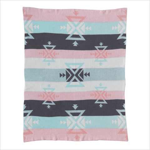 Living Textiles Sparrow Knitted Cotton Blanket Aztec (30" x 40")