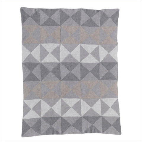 Living Textiles Naturi Cotton Knitted Blanket Salt (30" x 40")