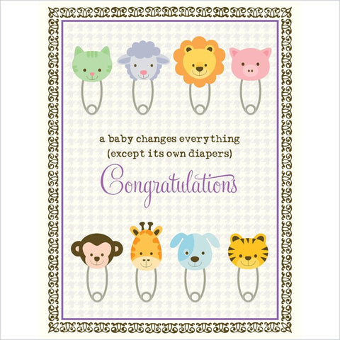 Yellow Bird Paper Greetings Change Everything Baby Card