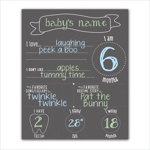 Pearhead All About Baby Chalkboard