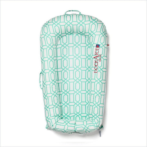 DockATot Deluxe Dock (0-8M) in Minty Trellis