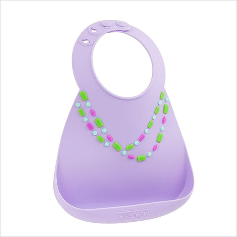 Make My Day Baby Bib Lilac with Jewels