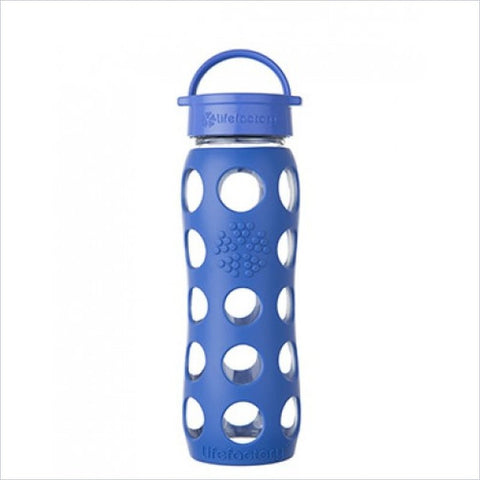 Lifefactory 22oz Classic Cap Glass Bottle in Cobalt