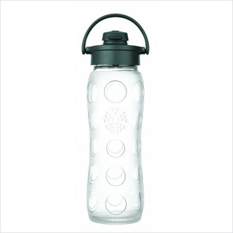 Lifefactory 22oz Flip Cap Glass Bottle in Clear