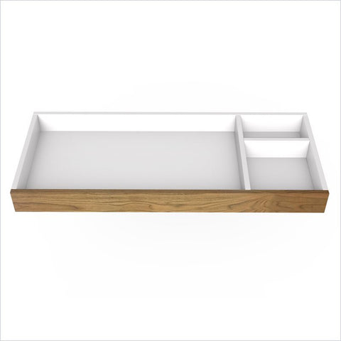 Spot On Square 45" Wide Changing Tray in White/Walnut