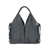 Lassig Neckline Spin Dye Diaper Bag in Black Melange
