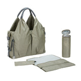 Lassig Neckline Spin Dye Diaper Bag in Gold Melange