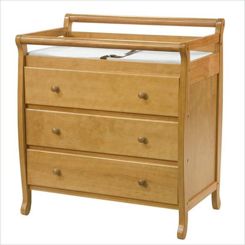 DaVinci Emily Pine Wood 3-Drawer Changing Table in Honey Oak