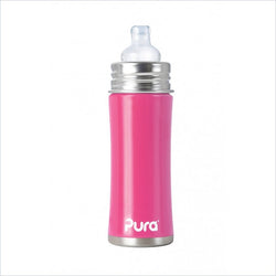 Pura Kiki Pretty Pink 11 oz. Baby Sippy Bottle