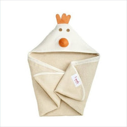 3 Sprouts Chico the Chicken Hooded Towel in Cream