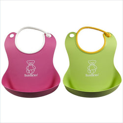 BABYBJORN Pink and Green 2-pack Baby Bib