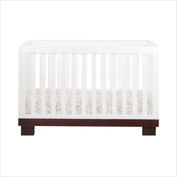 Babyletto Modo 3 in 1 Convertible Wood Crib in Two-tone White/Espresso