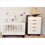 Babyletto Modo 3 in 1 Convertible Wood Crib in Two-tone White/Espresso