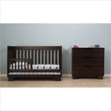 Babyletto Modo 2 Piece 3-in-1 Convertible Wood Crib Set in Espresso