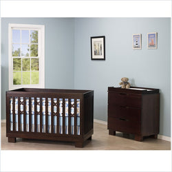 Babyletto Modo 2 Piece 3-in-1 Convertible Wood Crib Set in Espresso